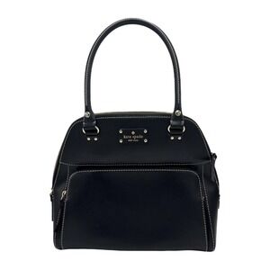 Kate Spade New York‎ Black Leather Satchel Handbag Top Handle Purse WKRU1429